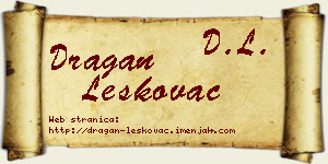 Dragan Leskovac vizit kartica